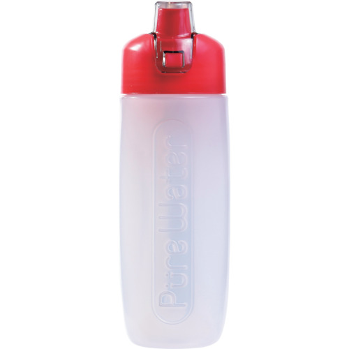 【TRUSCO】クリタック　携帯用浄水ボトル　ピュアウォーター　レッド